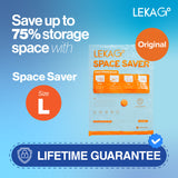 (SIZE L) LEKA Go! Space Saver (Lifetime Guarantee) - Vacuum Storage Plastic Travel Compression Bag Plastik Tas Vakum Kompresi Baju Pakaian - Hanya 1pc