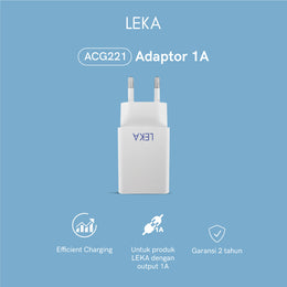 LEKA Accessories - Adaptor Charger (untuk produk LEKA berbaterai) - 1A