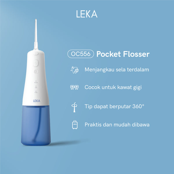 LEKA OC556 Aqua Flosser - Portable Oral Dental Water Irrigator