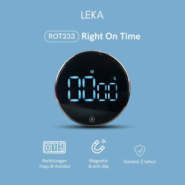 LEKA ROT223 Right On Time - Digital Kitchen Timer Masak Alarm Clock