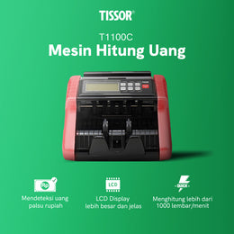 Tissor T1100C Mesin Penghitung Uang - Alat Hitung Uang Money Counter