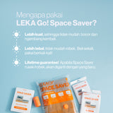 (SIZE S) LEKA Go! Space Saver (Lifetime Guarantee) - Vacuum Storage Plastic Travel Compression Bag Plastik Tas Vakum Kompresi Baju