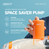 LEKA Go! Space Saver Pump (Garansi 2 Tahun) - Pompa Vakum Elektrik Listrik Electric Vacuum Pump Storage Plastic Travel Compression Bag Plastik Tas Vakum Kompresi Baju