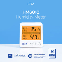 LEKA HM6010 Humidity Meter -Hygrometer Thermometer Ukur Lembab Ruangan - 1 Unit HM6010