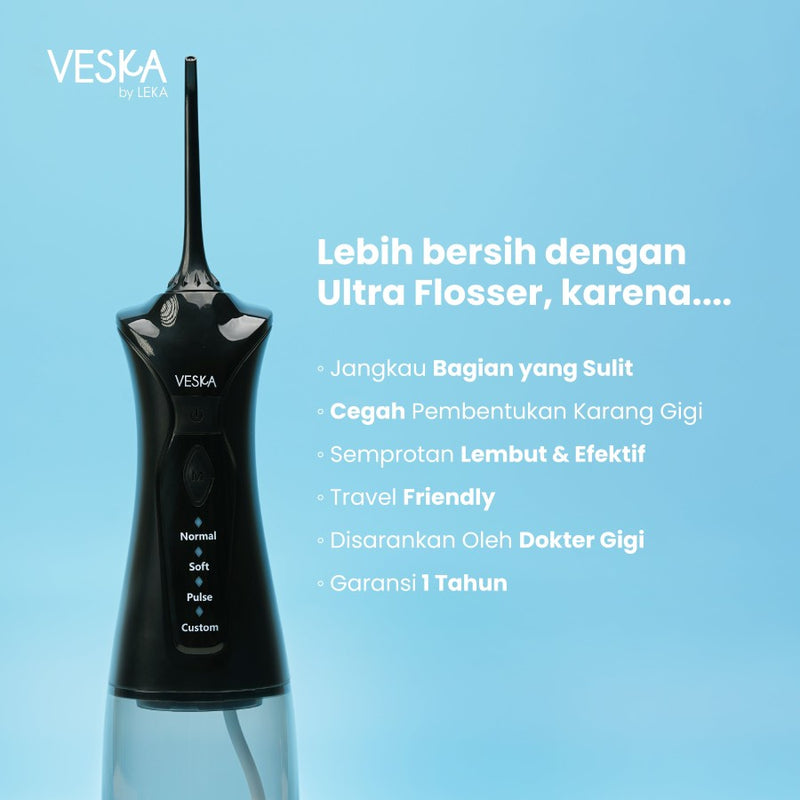 Veska by LEKA OC557 Ultra Flosser - Portable Oral Water Flosser Dental Irrigator Scaling Pembersih Gigi Air