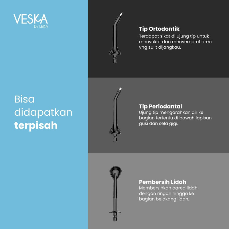 Veska by LEKA OC557 Ultra Flosser - Portable Oral Water Flosser Dental Irrigator Scaling Pembersih Gigi Air