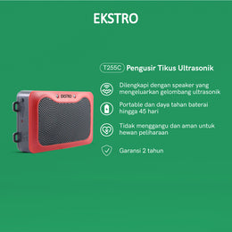 Ekstro T225C Portable Pengusir Tikus Ultrasonic -Tanpa Racun Perangkap