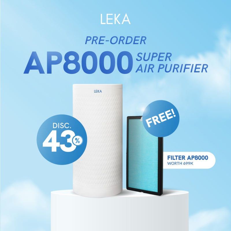 LEKA AP8000 Super Air Purifier - HEPA13 Filter UVC Ion Negatif HEPA UV